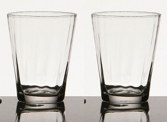 Ribbed Tumblers - Clear, Set of 2 - Click Image to Close